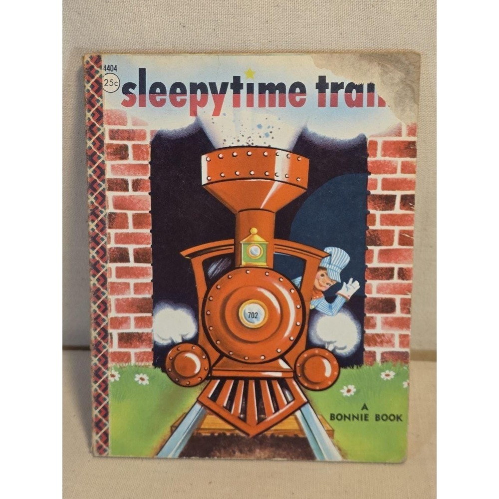 Vintage 1950s Bonnie Books Lot Sleepytime Train & Peter Gets His Wish 018611